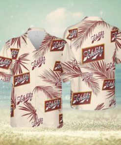 Schlitz Beer Palm Leaves Pattern Hawaiian Shirt