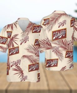 Schlitz Beer Palm Leaves Pattern Hawaiian Shirt