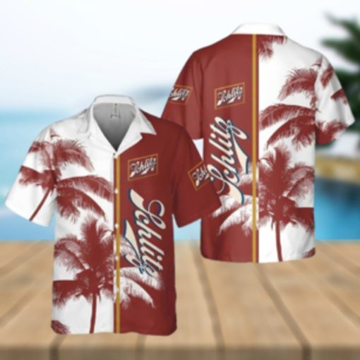 Schlitz Beer Palm Tree All Over Print Hawaiian Shirt