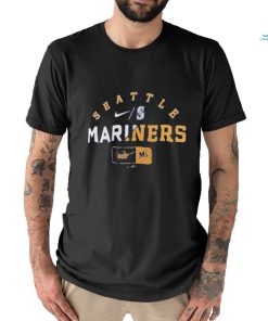 Seattle Mariners Nike Heather Royal Rewind Review Slash Tri Blend Shirt