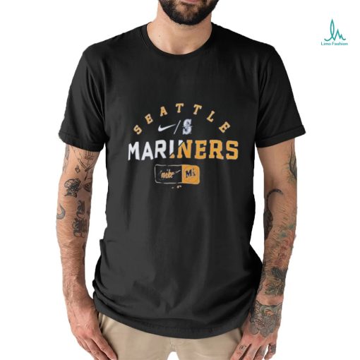 Seattle Mariners Nike Heather Royal Rewind Review Slash Tri Blend Shirt