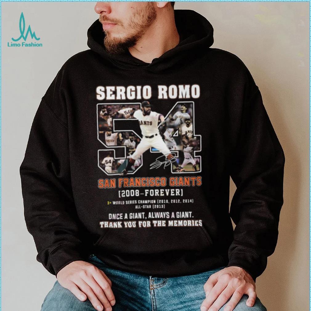 Sergio Romo San Francisco Giants 2008 – Forever Thank You For The Memories  T Shirt - Limotees