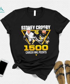 Sidney Crosby Pittsburgh Penguins 1,500 career points shirt