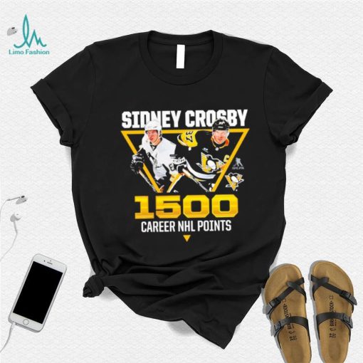 Sidney Crosby Pittsburgh Penguins 1,500 career points shirt