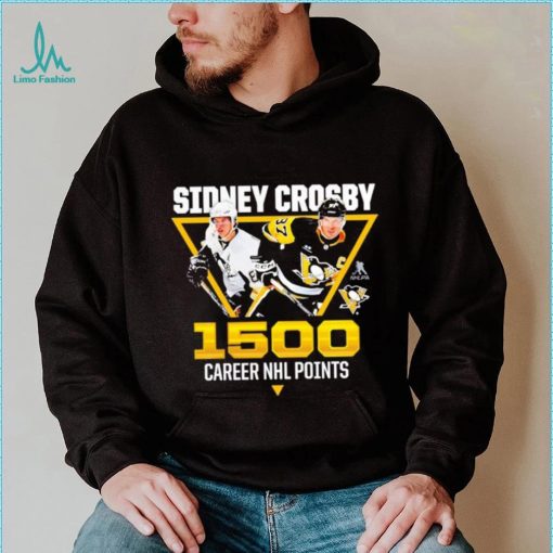 Sidney Crosby Pittsburgh Penguins 1,500 career points shirt