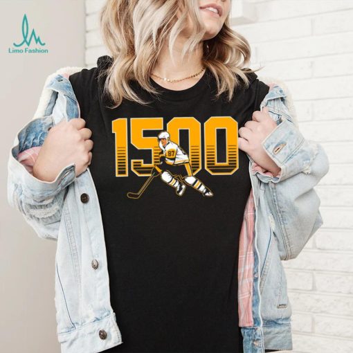 Sidney Crosby Pittsburgh Penguins 1500 points 2023 shirt