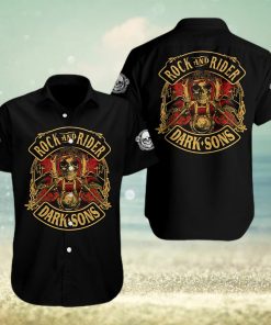 Skull Rock And Rider Dark Sons Hawaiian Shirt Summer Button