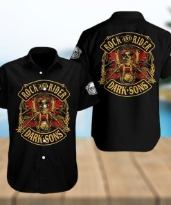 Skull Rock And Rider Dark Sons Hawaiian Shirt Summer Button