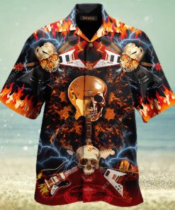 Skull Rock N Roll Hawaiian Shirt