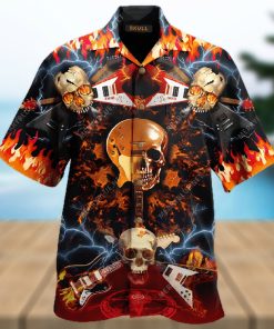 Skull Rock N Roll Hawaiian Shirt