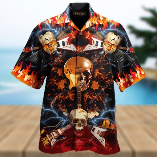 Skull Rock N Roll Hawaiian Shirt