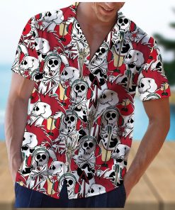 Skull Rock Roll Aloha Hawaiian Shirt Colorful Short Sleeve Summer Beach Casual Shirt