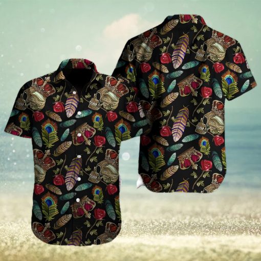 Skull Rose Hawaiian Shirt For Men Women Adult