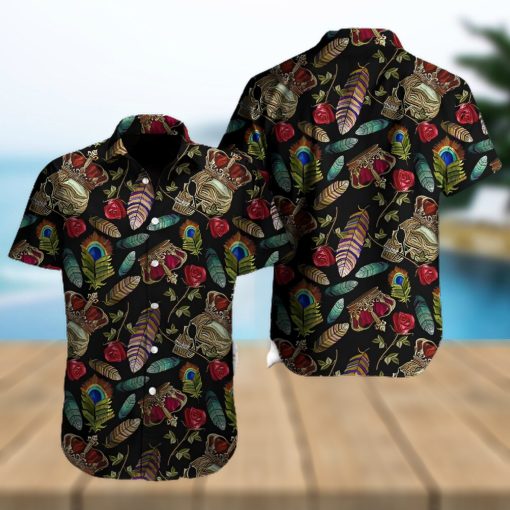 Skull Rose Hawaiian Shirt For Men Women Adult