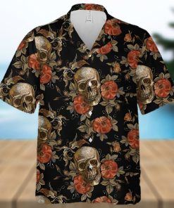 Skull Rose Hawaiian Shirt Made In Hawaii Summer Shirt Beach Shir