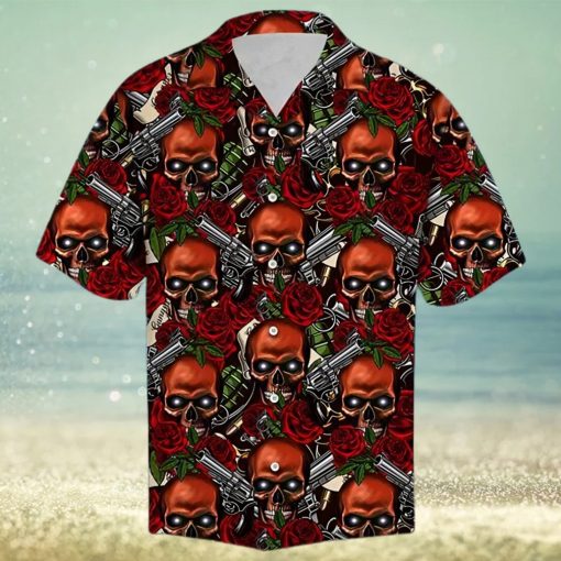 Skull Rose Hawaiian Shirt Pre1