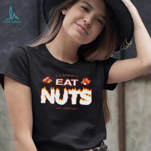 Snazzy seagull I cannot eat nuts I am allergic shirt