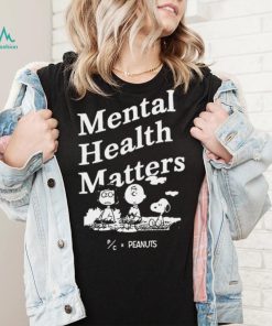 Snoopy Peanuts mental health matters tee