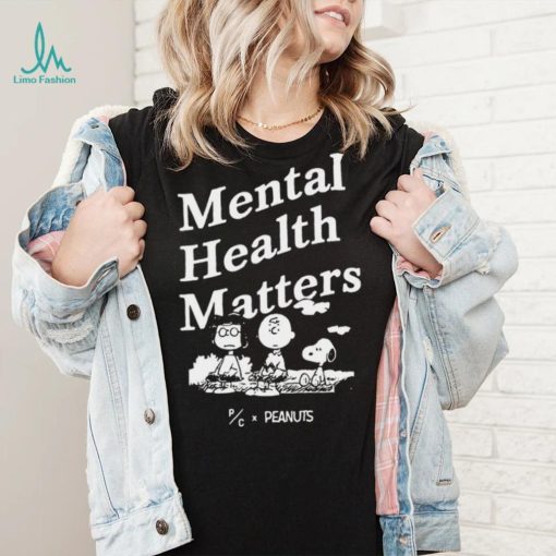 Snoopy Peanuts mental health matters tee