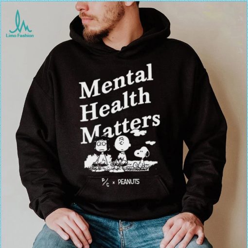 Snoopy Peanuts mental health matters tee