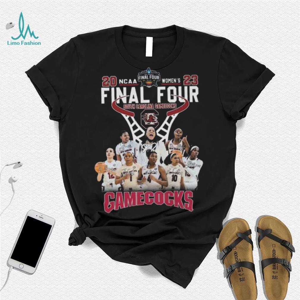 South Carolina Gamecocks 2023 ncaa women’s final four signatures shirt South Carolina Gamecocks 2023 ncaa women’s final four signatures shirt