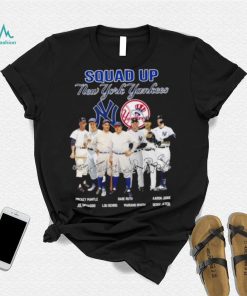 Squad Up New York Yankees Mickey Mantle Babe Ruth Aaron Judge Signatures Shirt