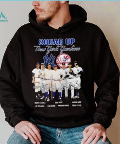 Squad Up New York Yankees Mickey Mantle Babe Ruth Aaron Judge Signatures Shirt