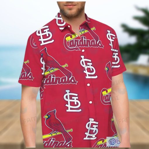 St Louis Cardinals Hawaiian Shirt Logo Pattern St Louis Cardinals Gift