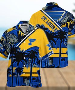 St. Louis Blues NHL Coconut Tree And Tropical Pattern Hawaiian Shirt