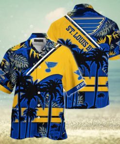 St. Louis Blues NHL Coconut Tree And Tropical Pattern Hawaiian Shirt