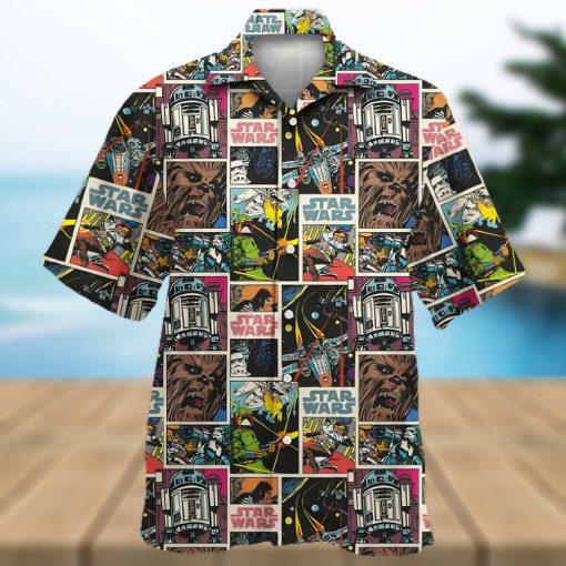 Star Wars Comic 80s Pattern Hawaiian Shirt