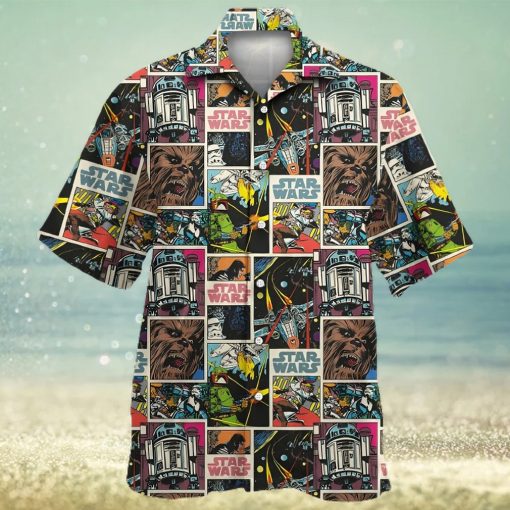Star Wars Comic 80s Pattern Hawaiian Shirt