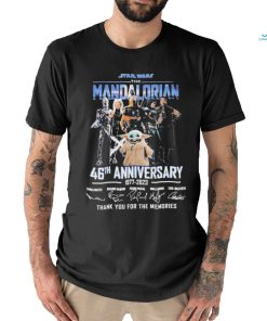 Star Wars The Mandalorian 46th Anniversary 1977 2023 Thank You For The Memories Signatures Shirt