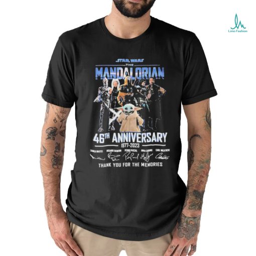 Star Wars The Mandalorian 46th Anniversary 1977 2023 Thank You For The Memories Signatures Shirt