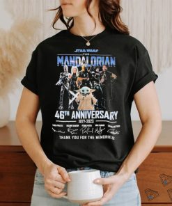 Star Wars The Mandalorian 46th Anniversary 1977 2023 Thank You For The Memories Signatures Shirt