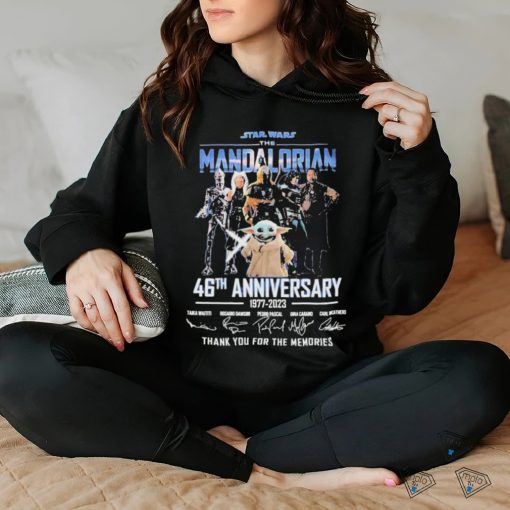 Star Wars The Mandalorian 46th Anniversary 1977 2023 Thank You For The Memories Signatures Shirt