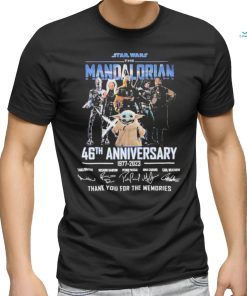 Star Wars The Mandalorian 46th Anniversary 1977 2023 Thank You For The Memories Signatures Shirt