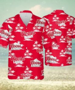 Summer Vibes Coors Light Beer Hawaiian Shirt Coconut Island Pattern