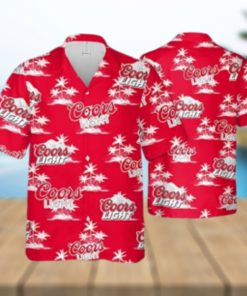 Summer Vibes Coors Light Beer Hawaiian Shirt Coconut Island Pattern