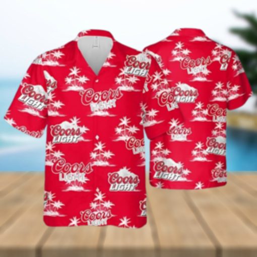 Summer Vibes Coors Light Beer Hawaiian Shirt Coconut Island Pattern