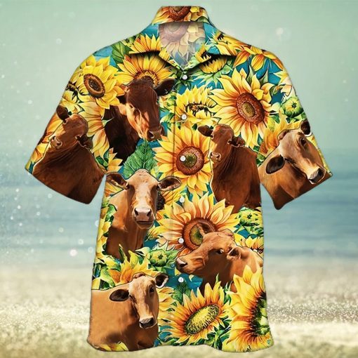 Sunflower Hawaiian Shirt Sunflower With Cow Aloha Shirt, Aloha Hawaiian Shirts