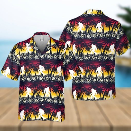 Sunset Tropical Bigfoot Hawaii Shirt Hawaiian Summer Party