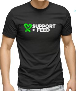 Support and Feed Support plus Feed heart shirt