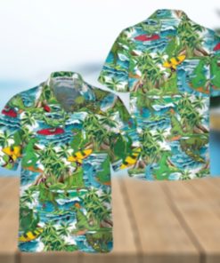 Surfing Dinosaur Hawaiian Shirt