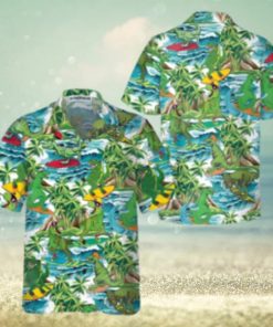 Surfing Dinosaur Hawaiian Shirt