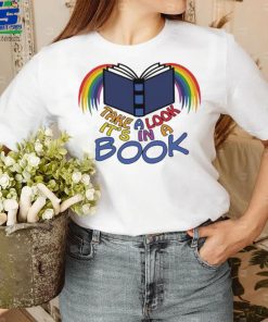 Take a look it’s in a book Rainbow colorful shirt