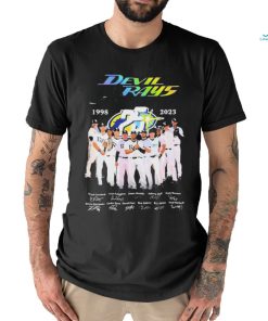 Tampa Bay Devil Rays 25th Anniversary 1998 2023 Thank You For The Memories Signatures Shirt