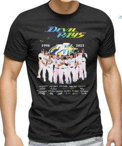 Tampa Bay Devil Rays 25th Anniversary 1998 2023 Thank You For The Memories  Signatures T-shirt