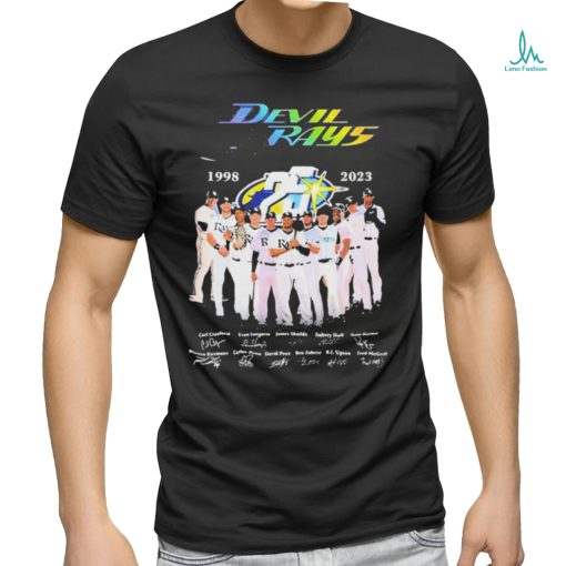 Tampa Bay Devil Rays 25th Anniversary 1998 2023 Thank You For The Memories Signatures Shirt