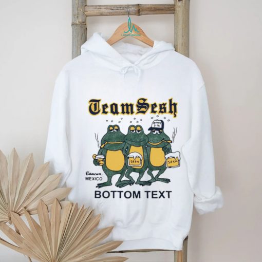 Teamsesh frogs bottom text shirt